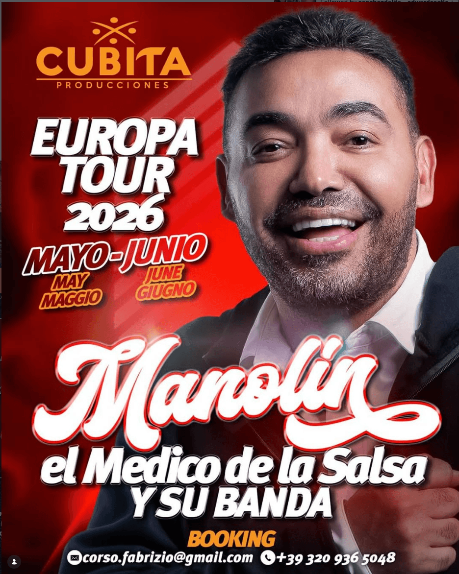 Booking Manolín "El Médico de la Salsa" — artista cubano de Salsa disponible para eventos en Europa