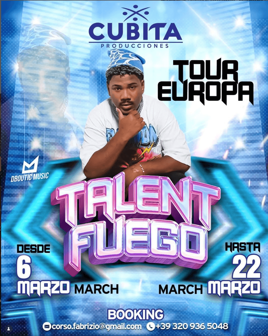 Booking Talent Fuego — artista cubano di Reggaeton disponibile per eventi in Europa